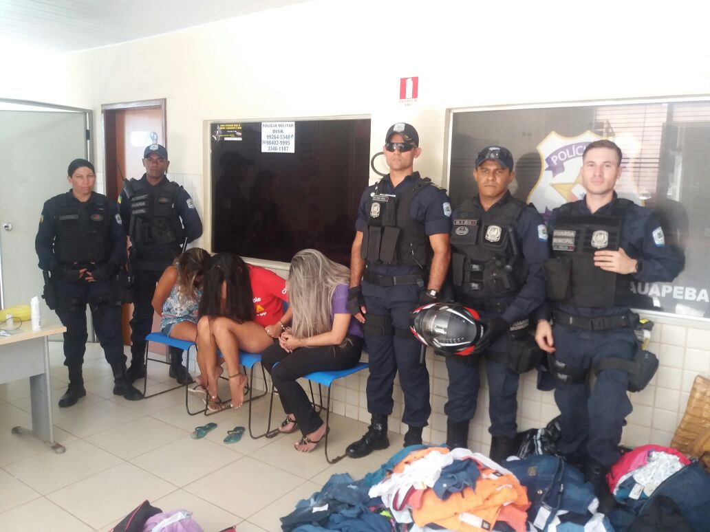  Em Parauapebas, Guarda Municipal prende trio de mulheres após cometer furto em loja de roupas