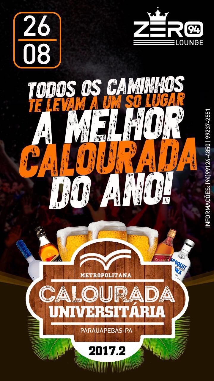  Em Parauapebas, festa Calourada Universitária será realizada dia 26 de agosto