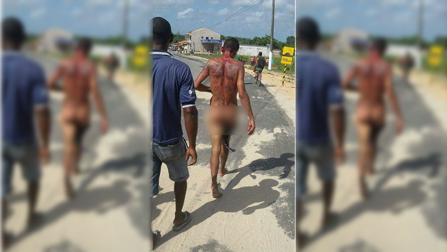  Em Ourém, após furtar residencia, homem apanha e é obrigado a andar nu pelas ruas