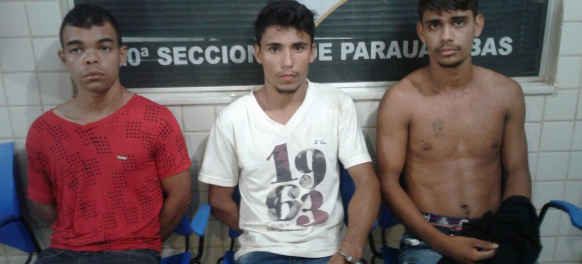  Tocando o terror: Após roubar nos bairros Nova Carajás, Cidade Jardim e Novo Brasil, trio é preso pela Policia Militar