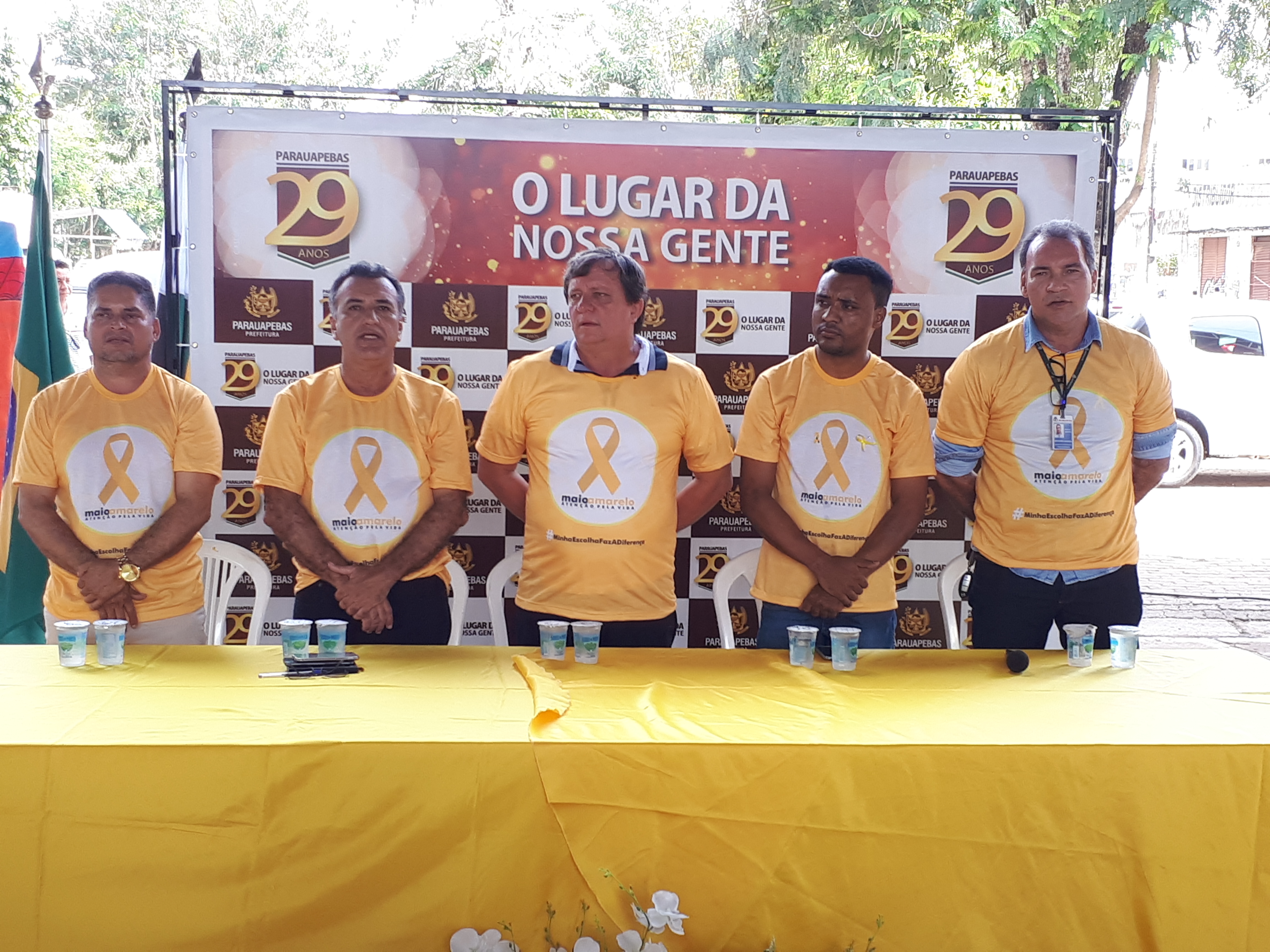  Secretaria de segurança da “pontapé” Inicial na campanha Maio Amarelo em Parauapebas